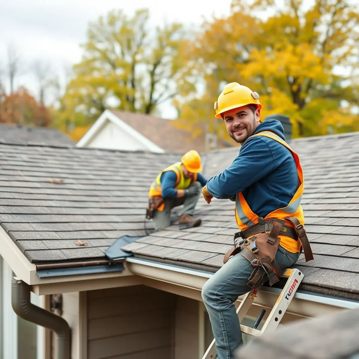 Roofing contractor working on a home in Chenango County, NY