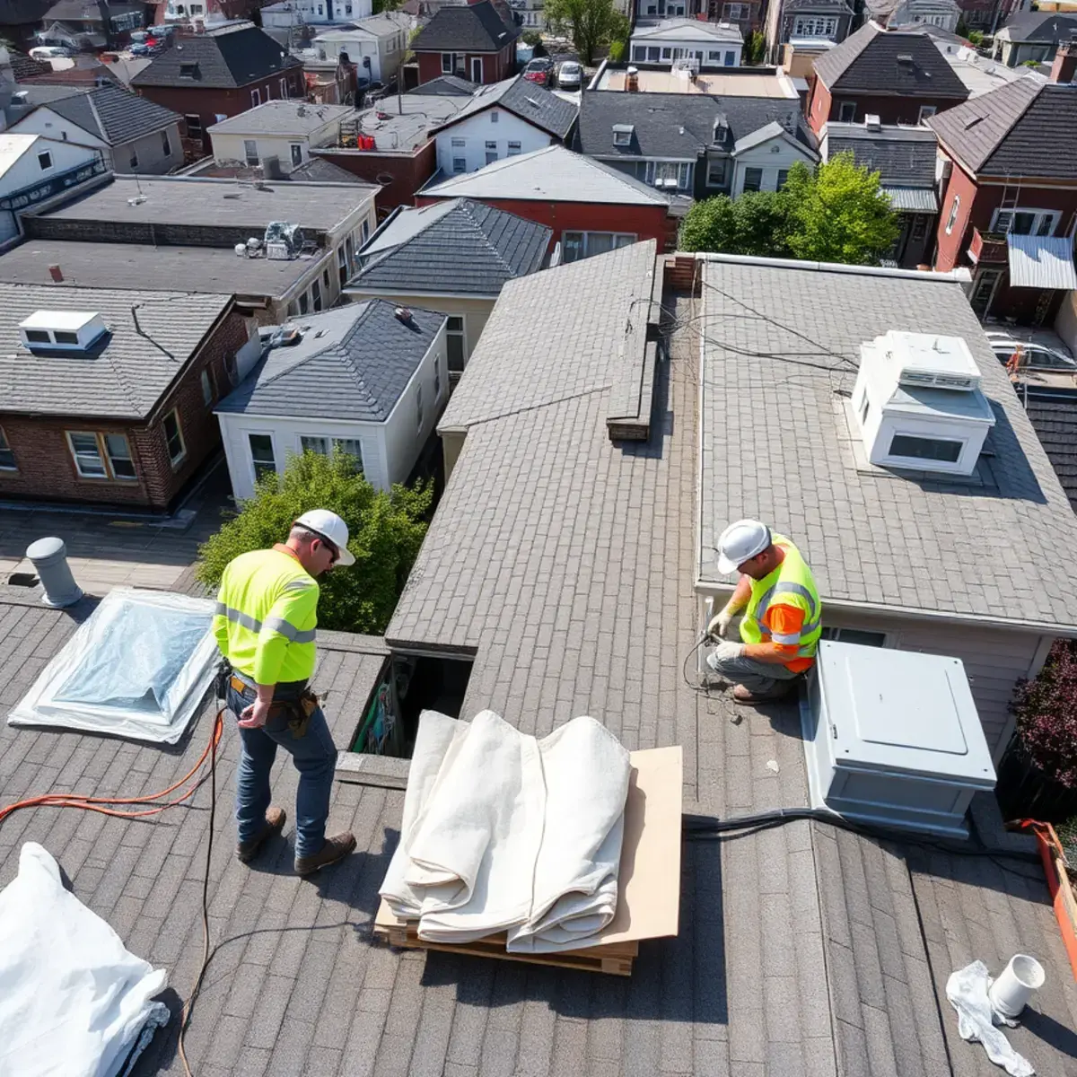 Roof replacement project near Co-op City, NY