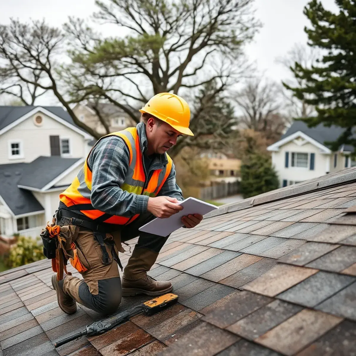 Storm damage roof repair near Cold Spring Harbor, NY