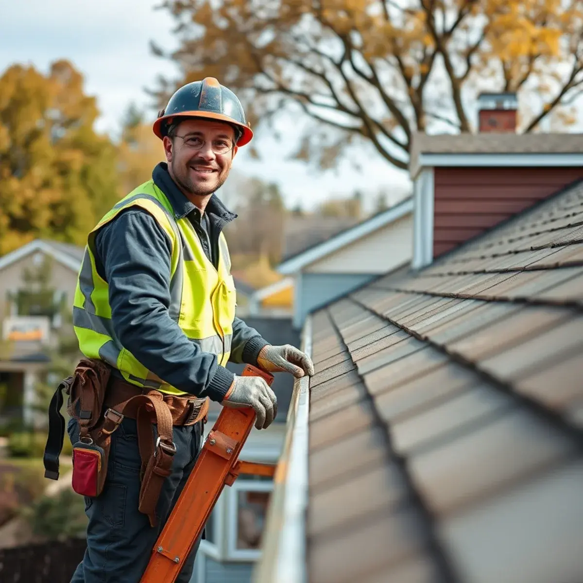 Roofing contractor working on a home in Cold Spring, NY