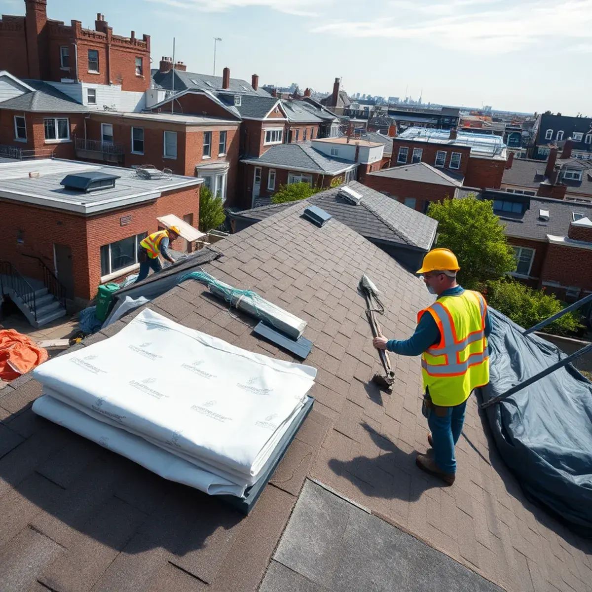 Roof replacement project near Coney Island, NY