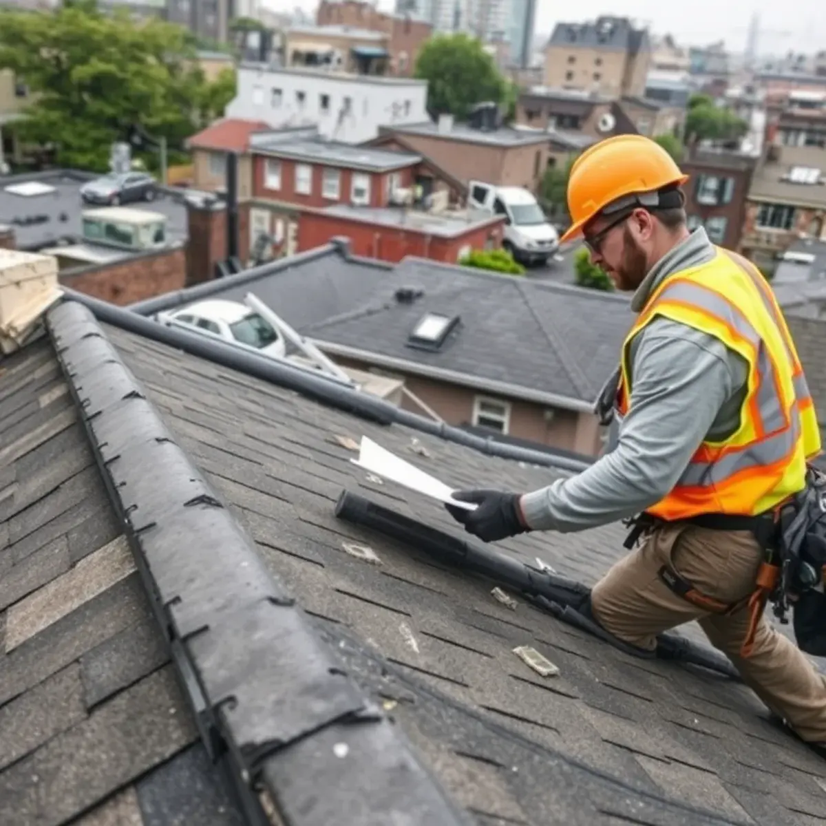 Storm damage roof repair near Corona, NY