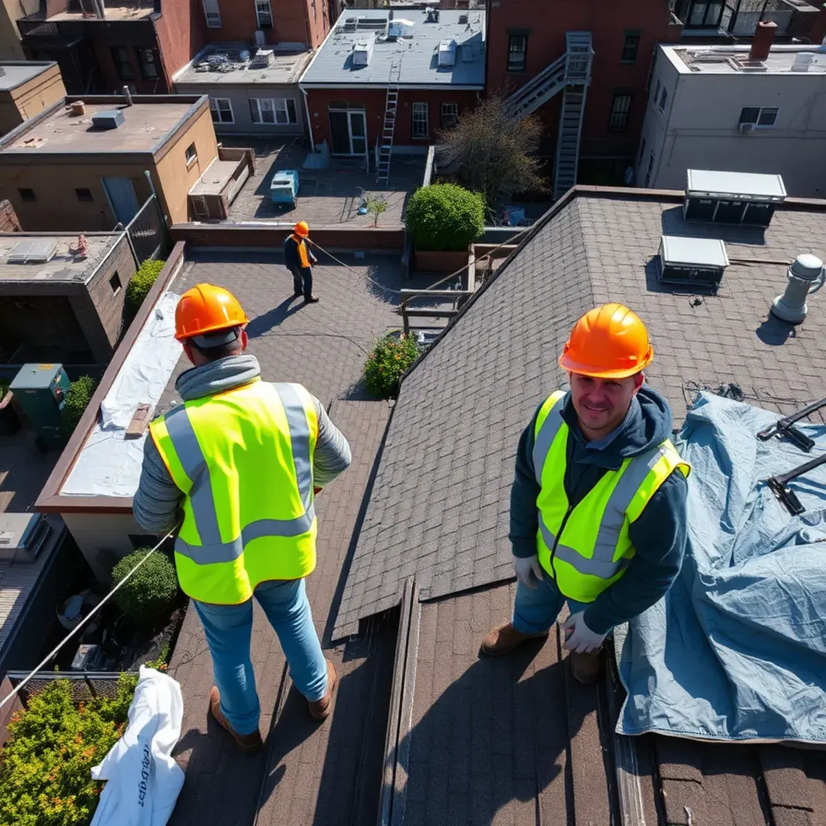 Roof replacement project near DUMBO, NY