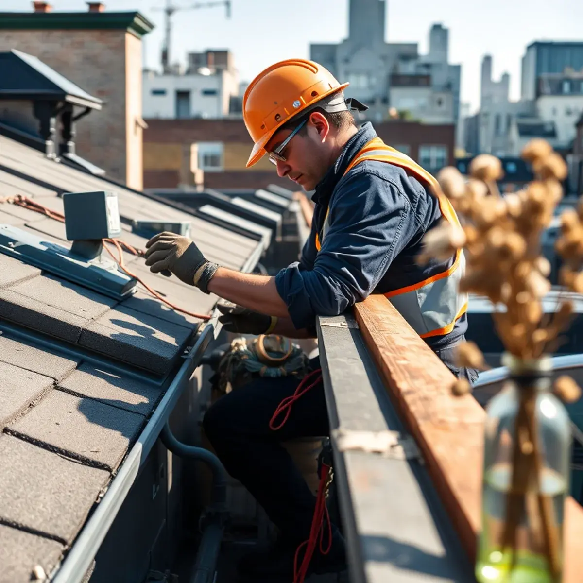 Gutter protection and roof drainage work near DUMBO, NY