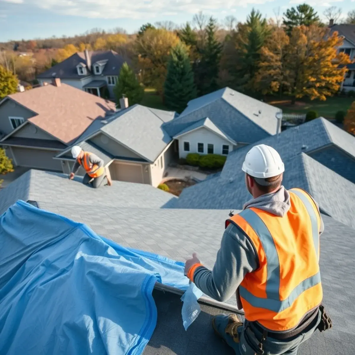 Roof replacement project near Dunkirk, NY