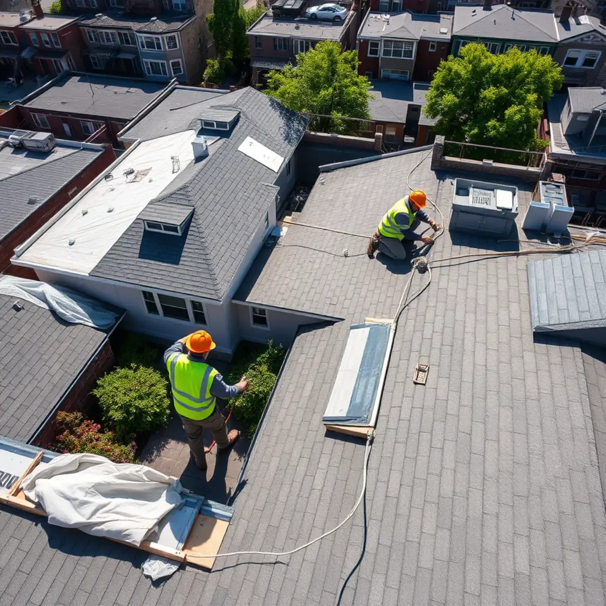 Roof replacement project near East Harlem, NY
