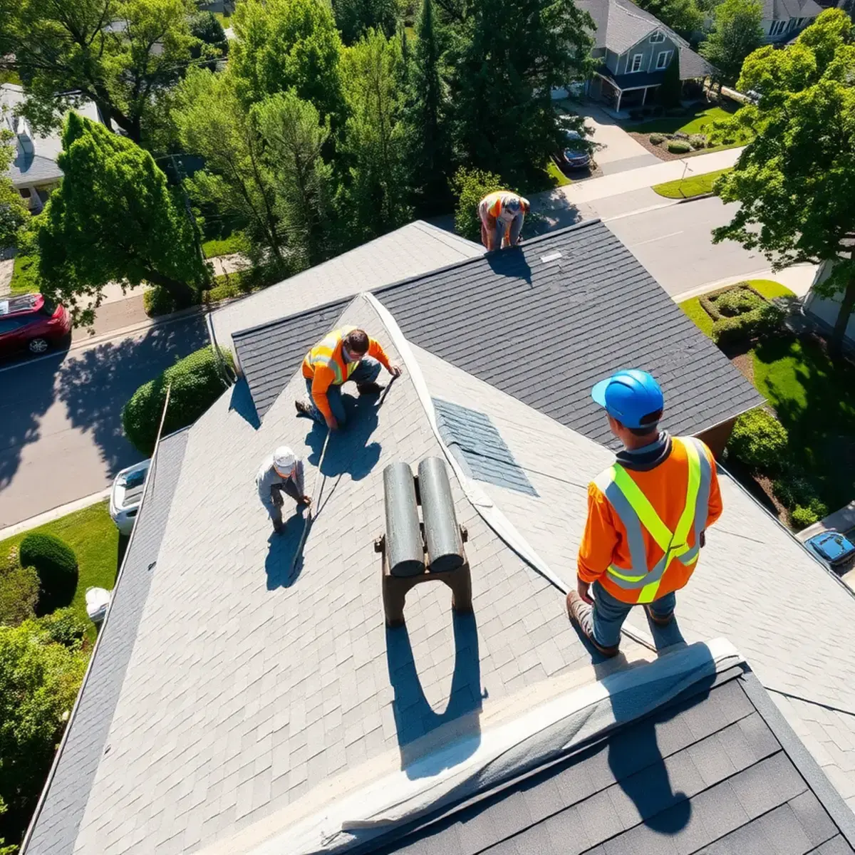 Roof replacement project near East Northport, NY