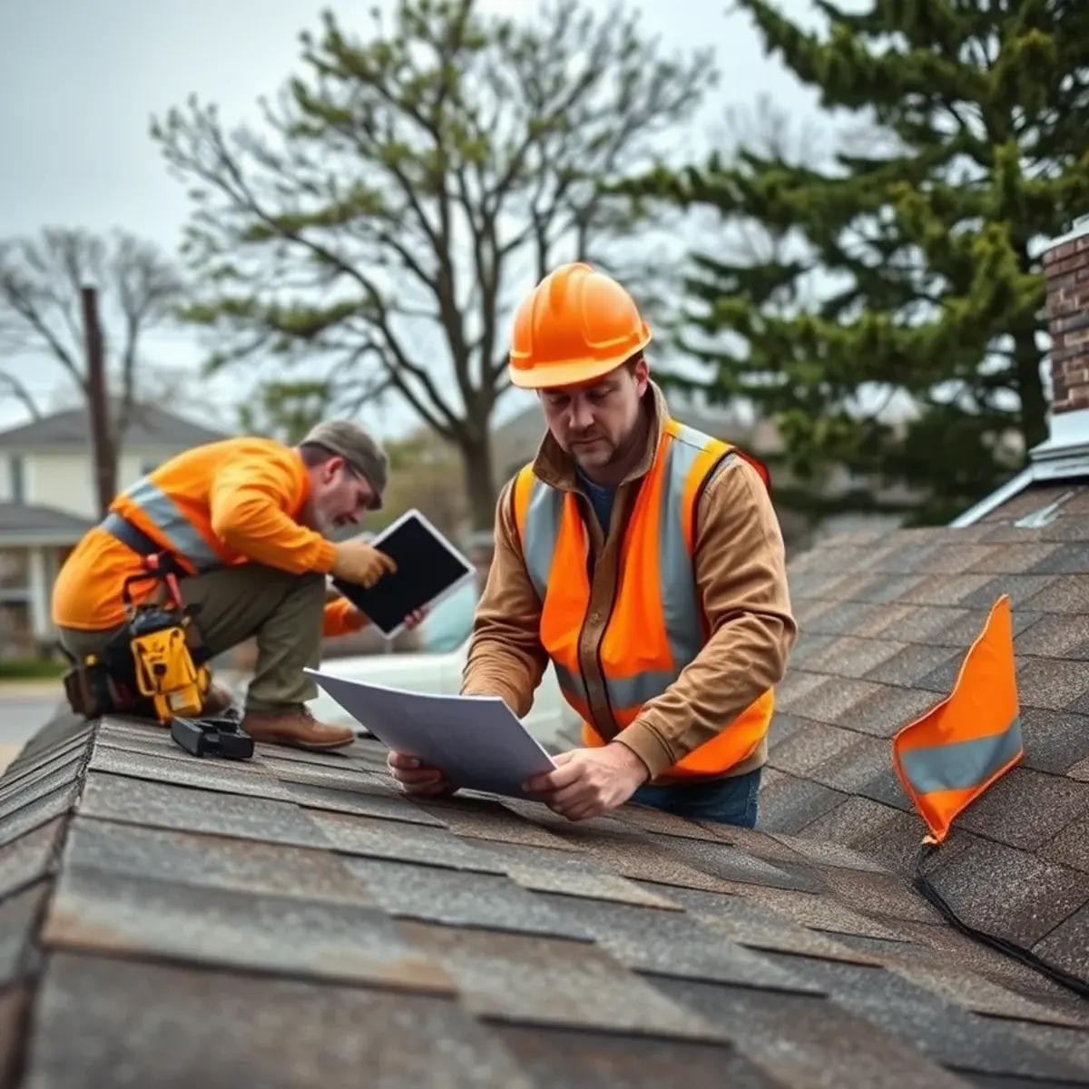 Storm damage roof repair near East Northport, NY