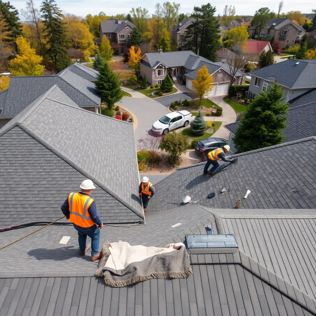 Roof replacement project near Elmira, NY