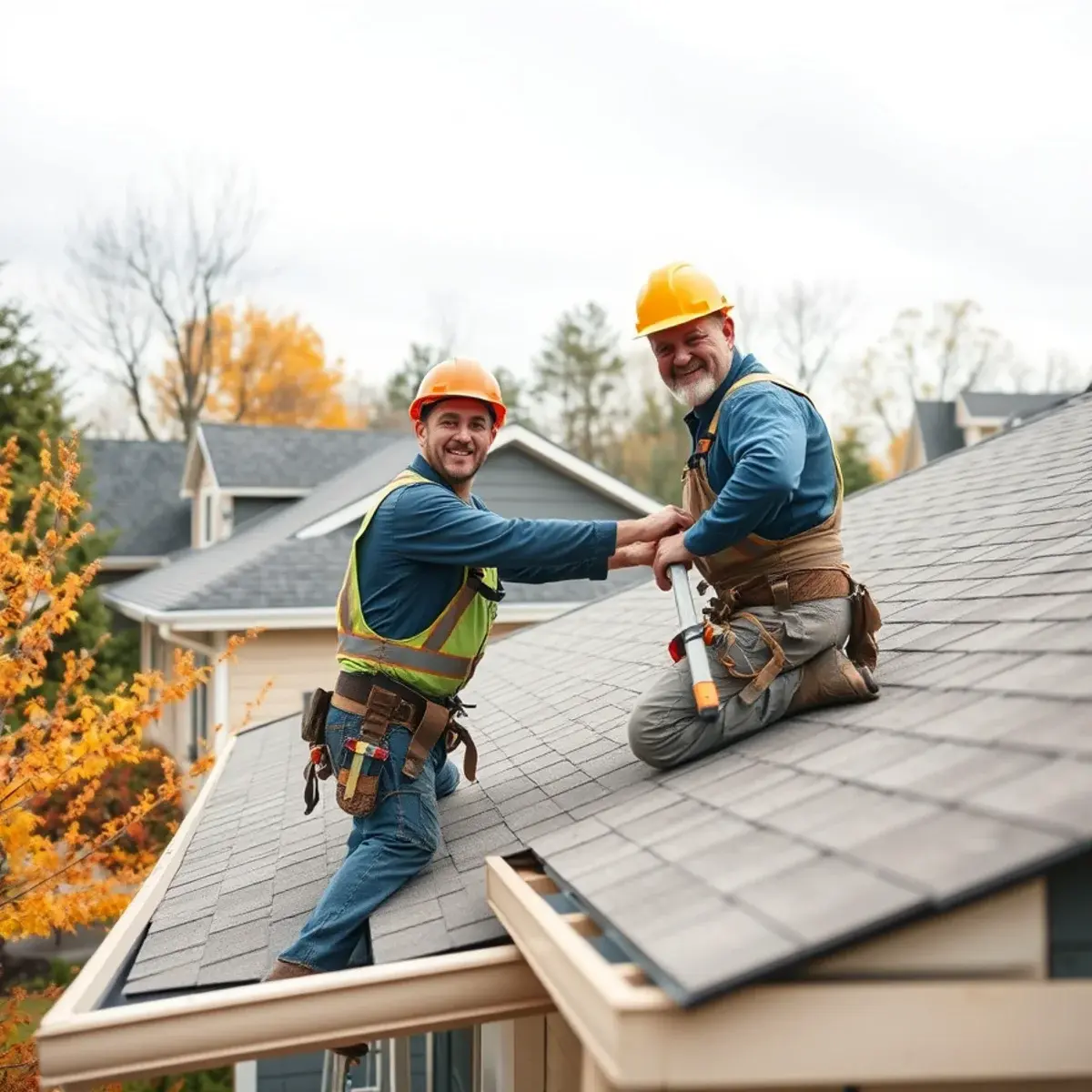 Roofing contractor working on a home in Elmira, NY