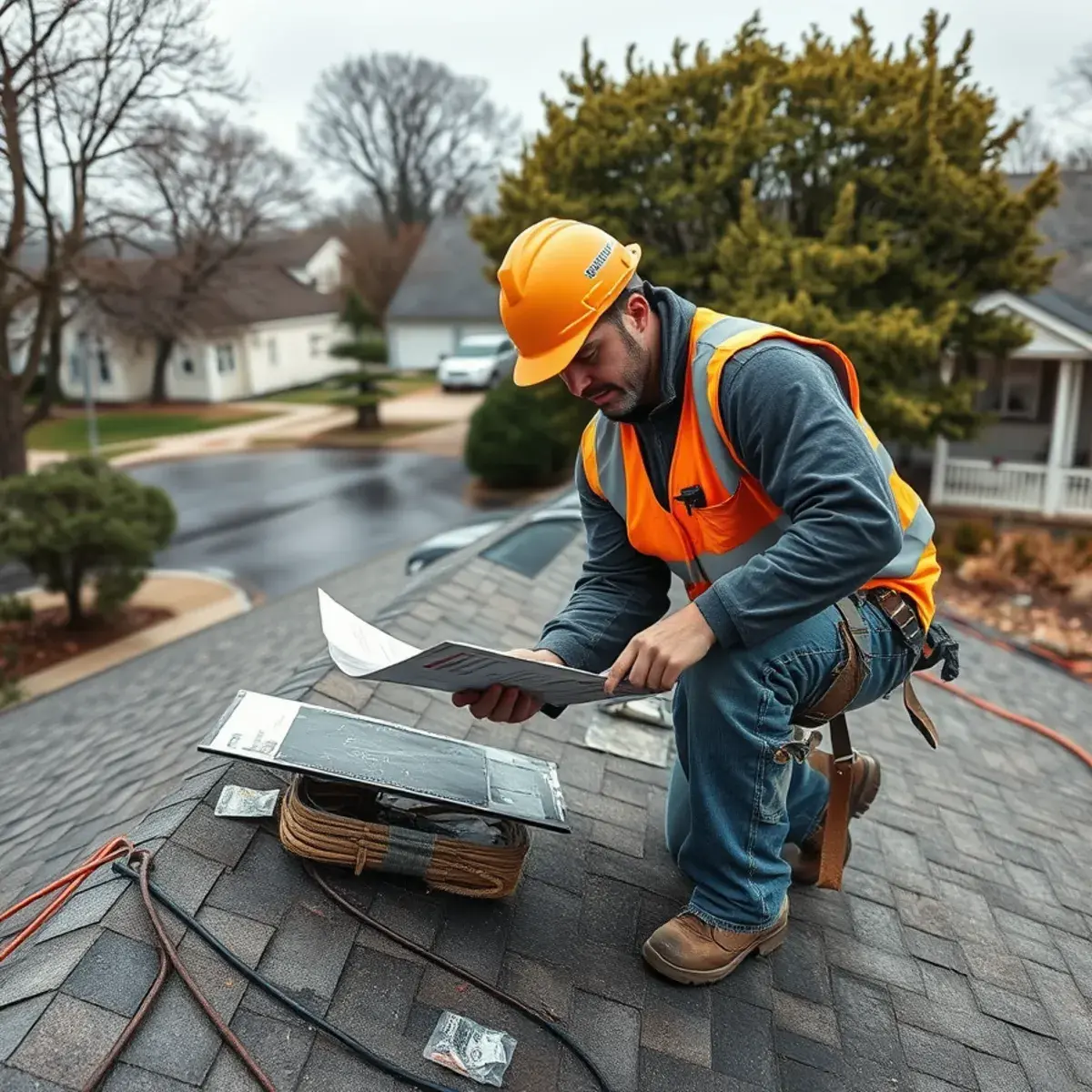 Storm damage roof repair near Elmont, NY