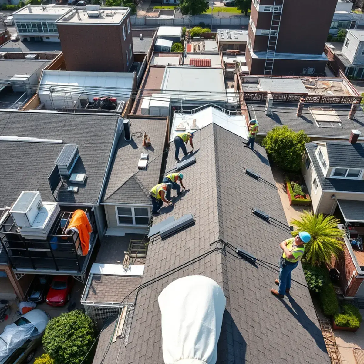 Roof replacement project near Far Rockaway, NY