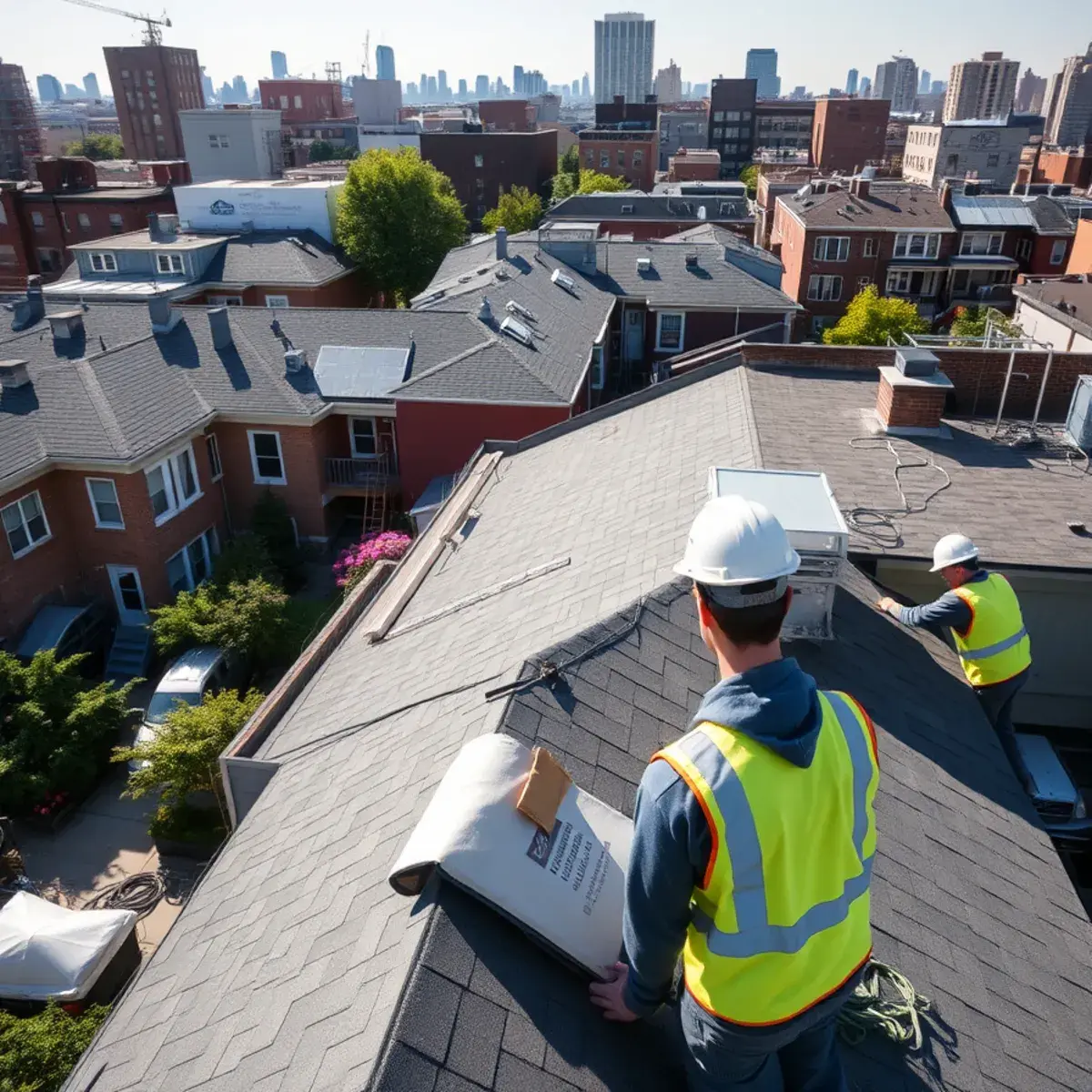 Roof replacement project near Flatbush, NY