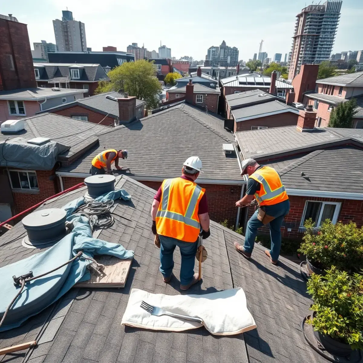 Roof replacement project near Floral Park, NY