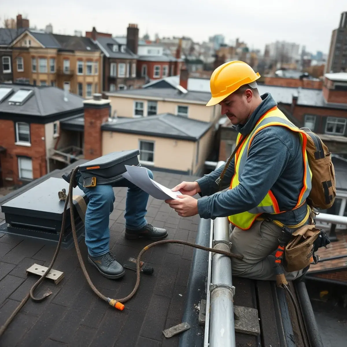 Storm damage roof repair near Fordham, NY