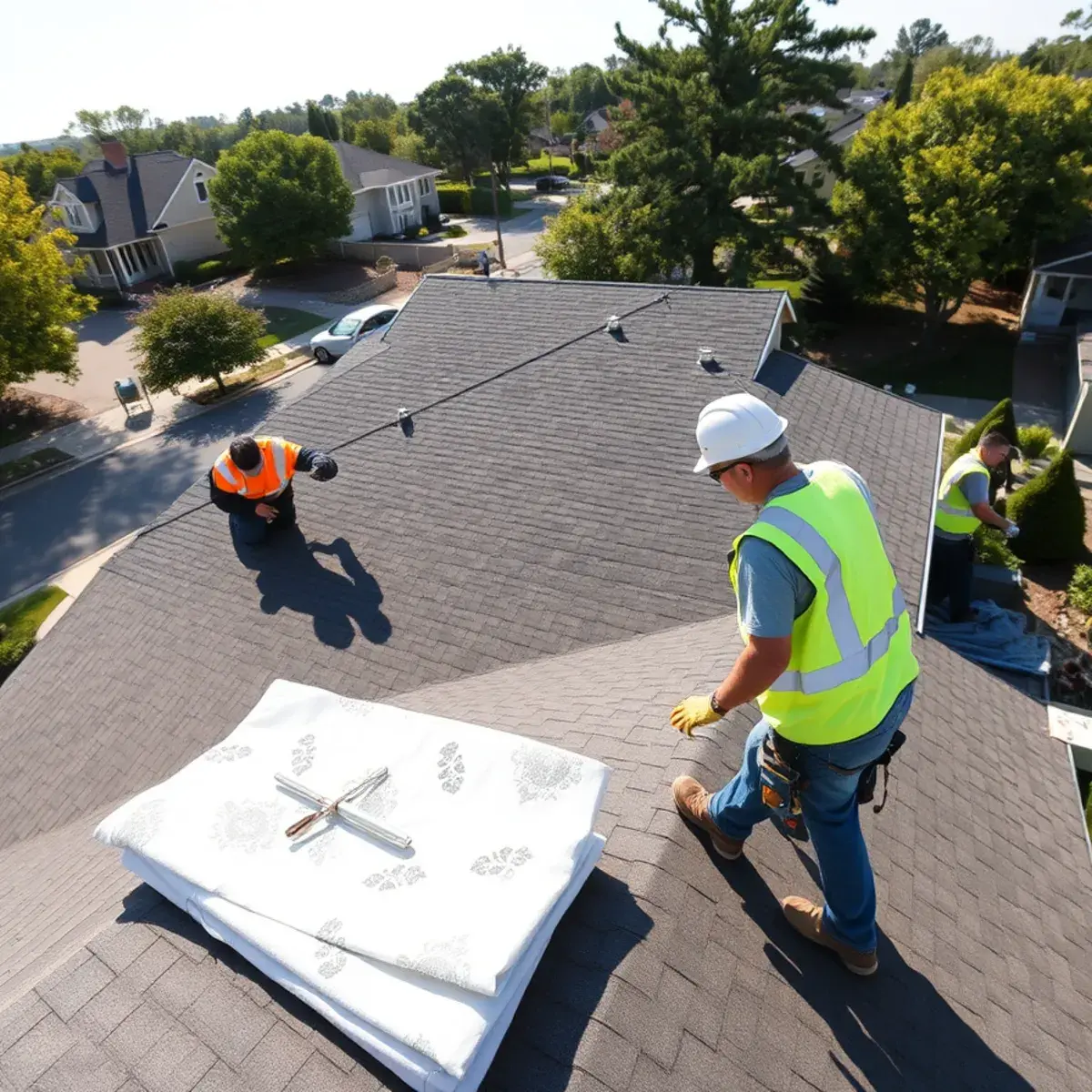Roof replacement project near Great Neck, NY