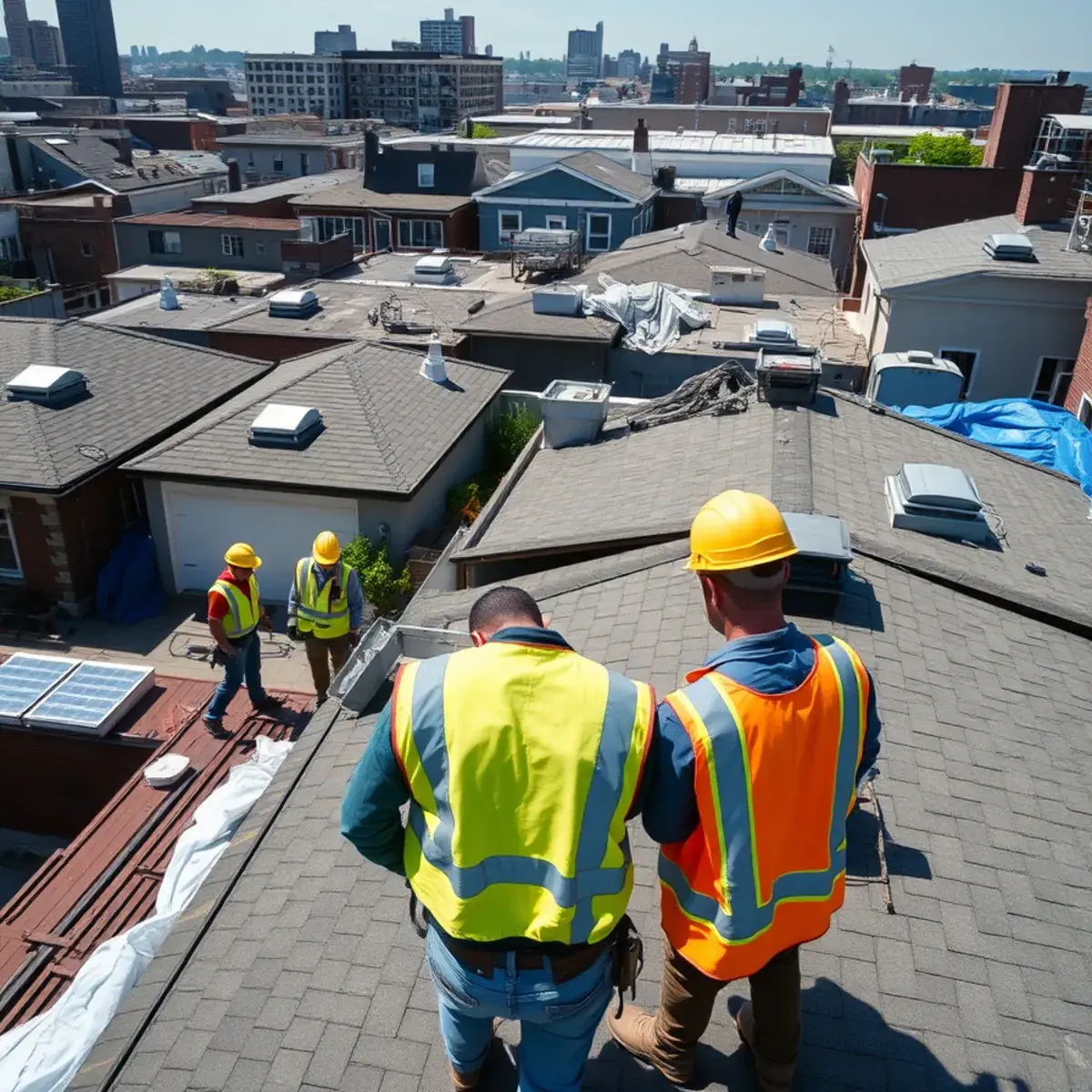 Roof replacement project near Greenpoint, NY