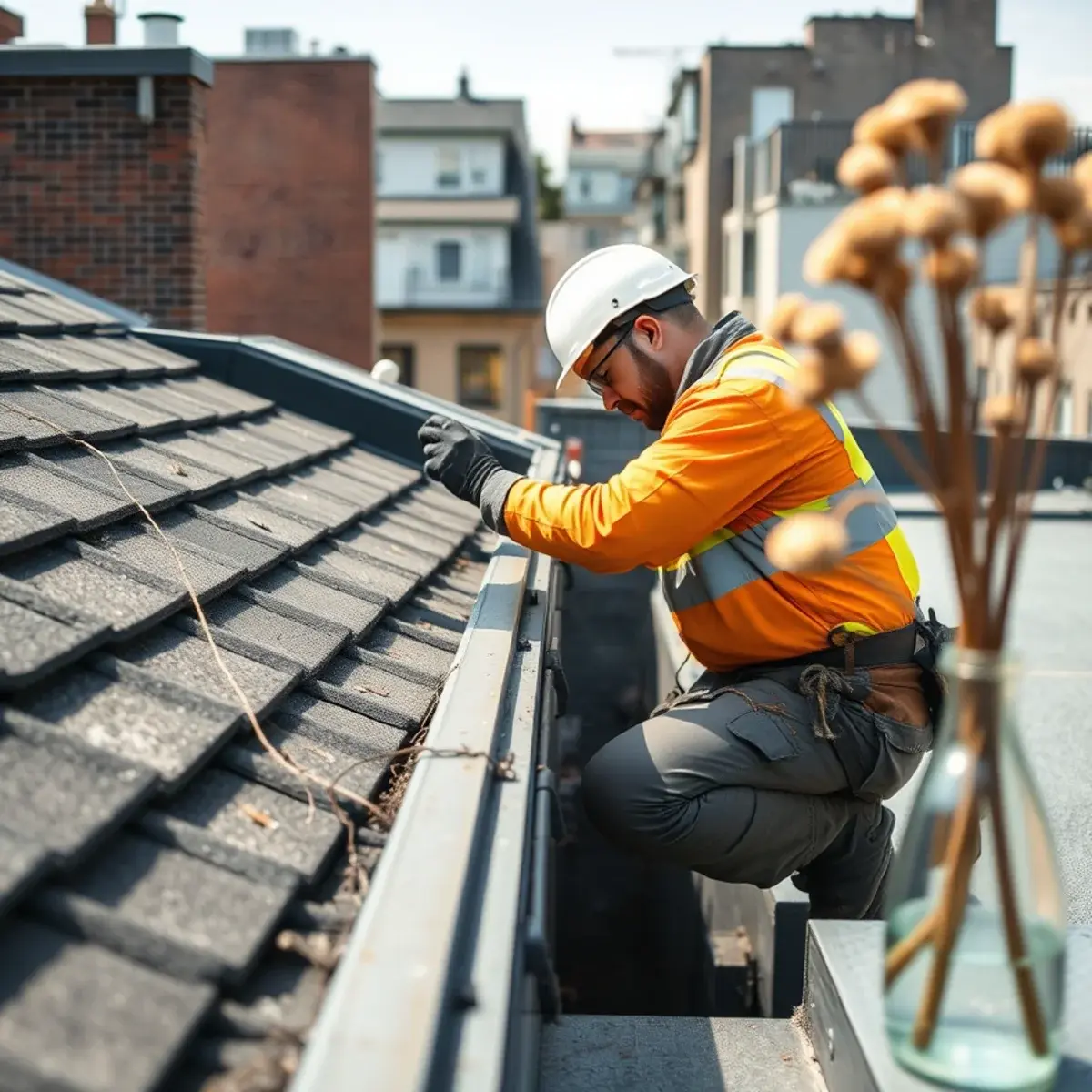 Gutter protection and roof drainage work near Greenpoint, NY