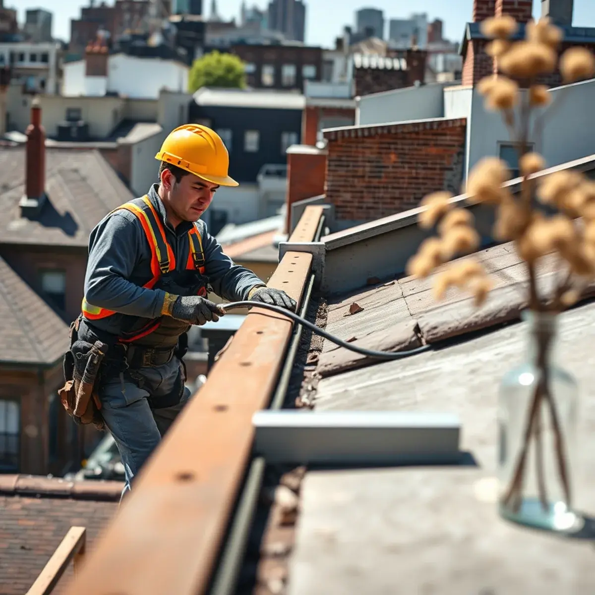 Gutter protection and roof drainage work near Greenwich Village, NY