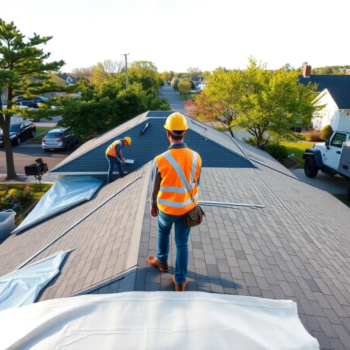 Roof replacement project near Hampton Bays, NY