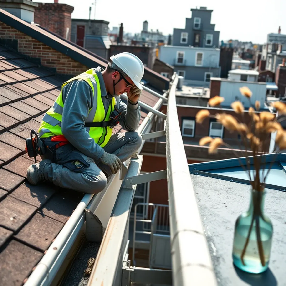 Gutter protection and roof drainage work near Harlem, NY