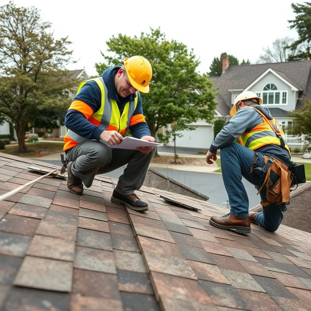 Storm damage roof repair near Hauppauge, NY