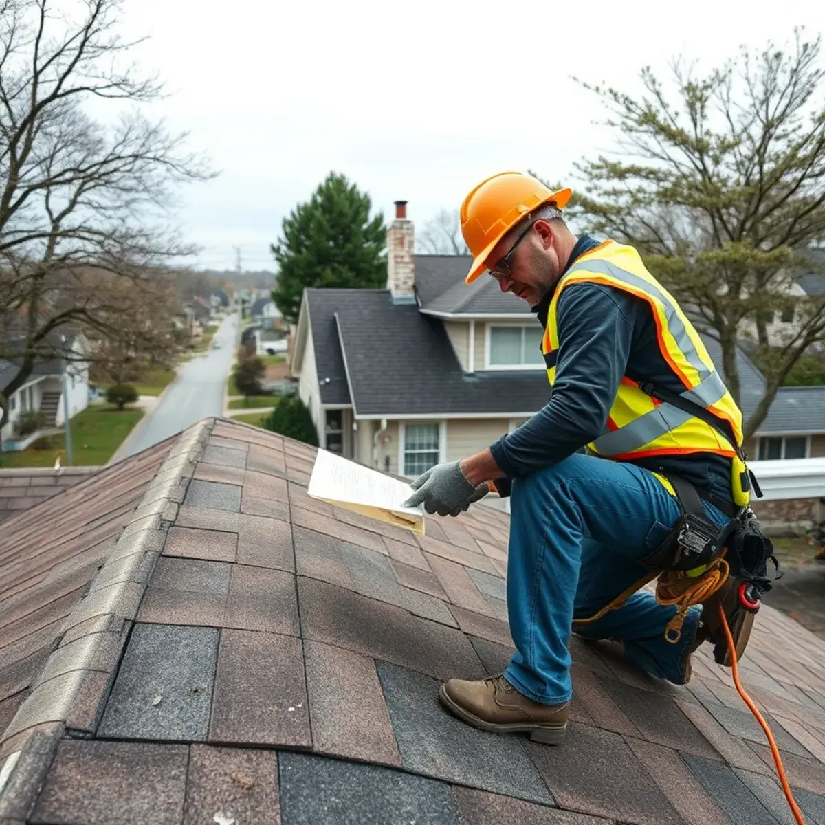 Storm damage roof repair near Hewlett, NY