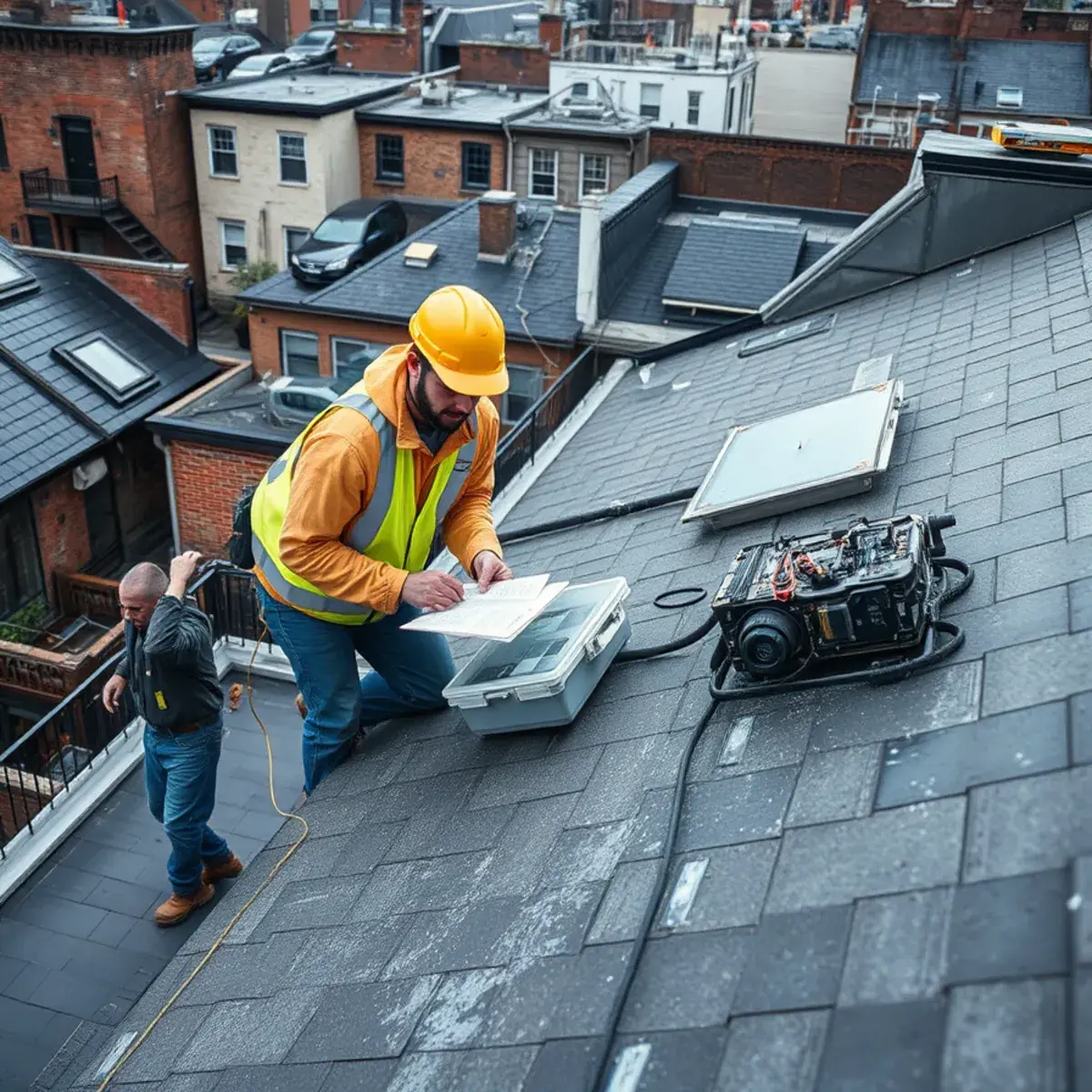 Storm damage roof repair near Highbridge, NY