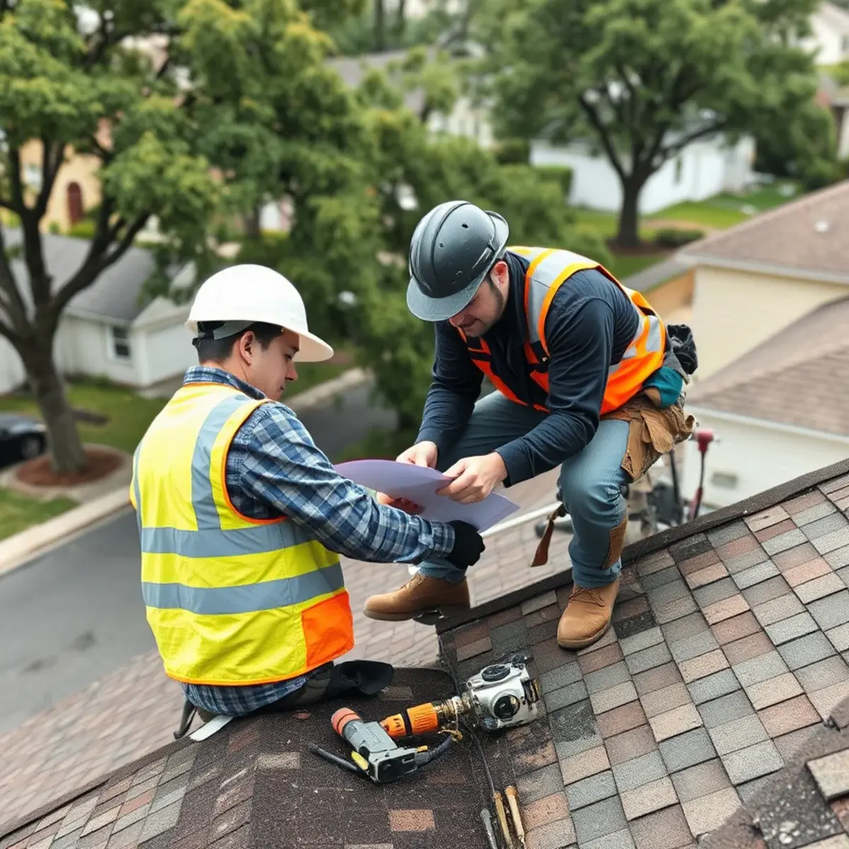 Storm damage roof repair near Holbrook, NY