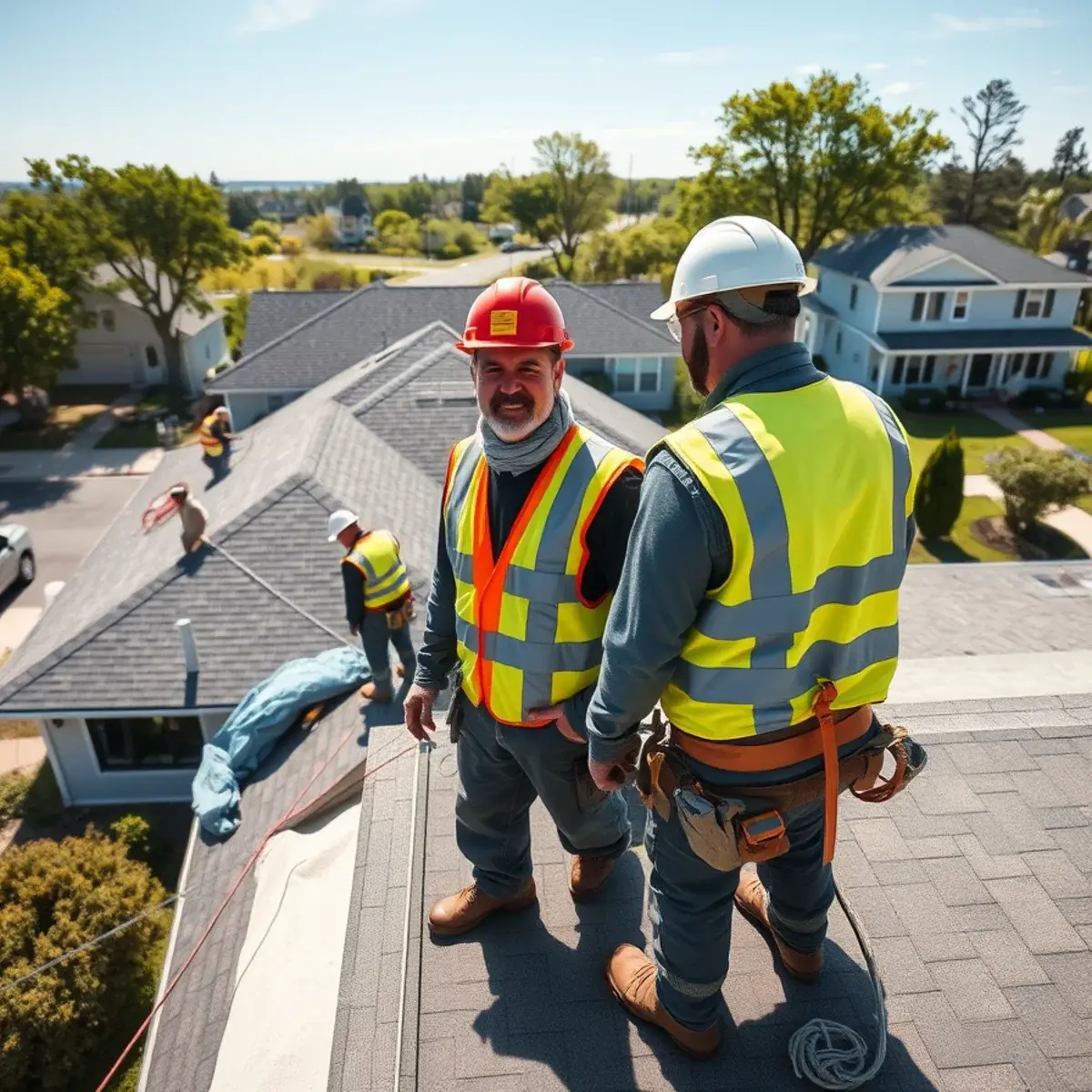 Roof replacement project near Holtsville, NY