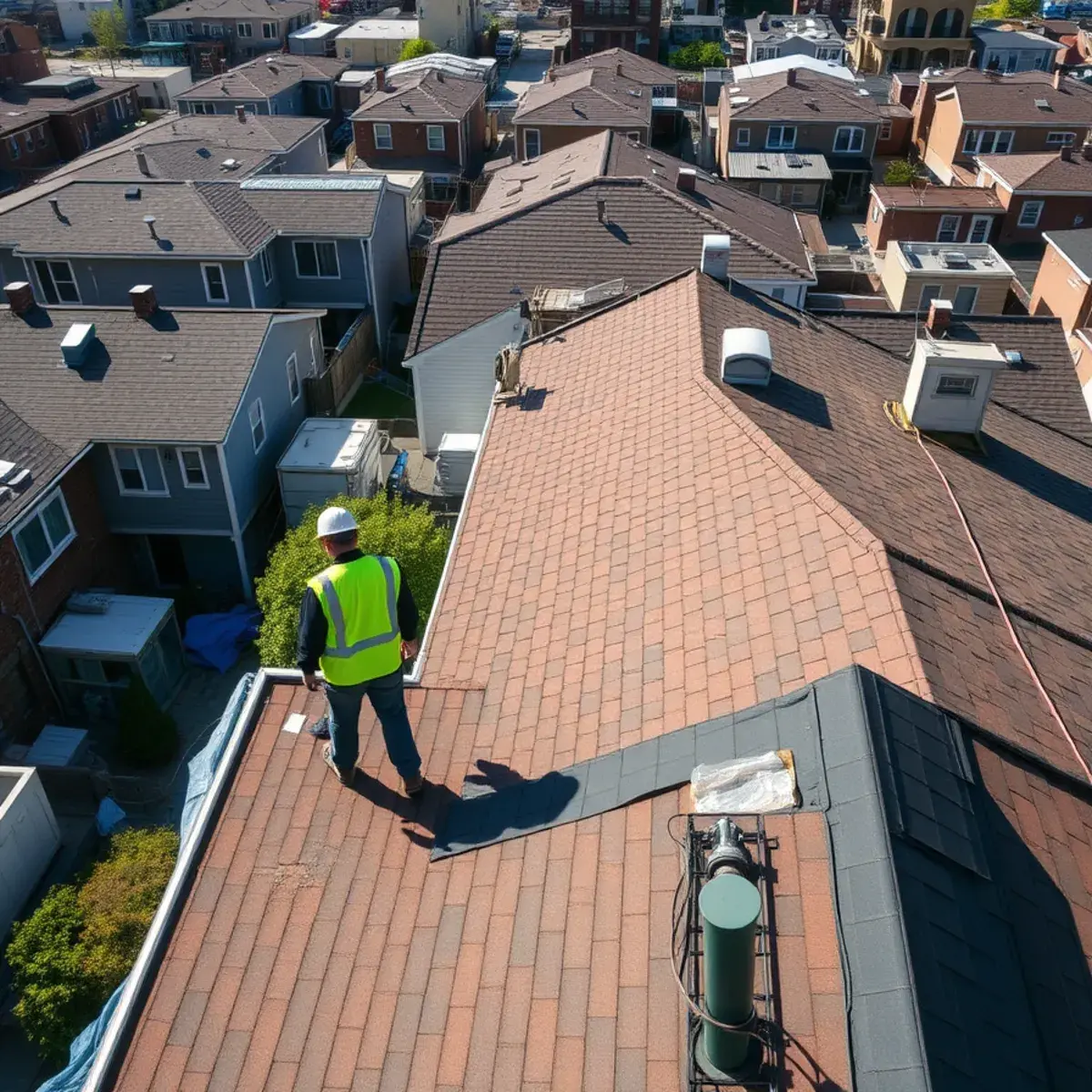 Roof replacement project near Howard Beach, NY