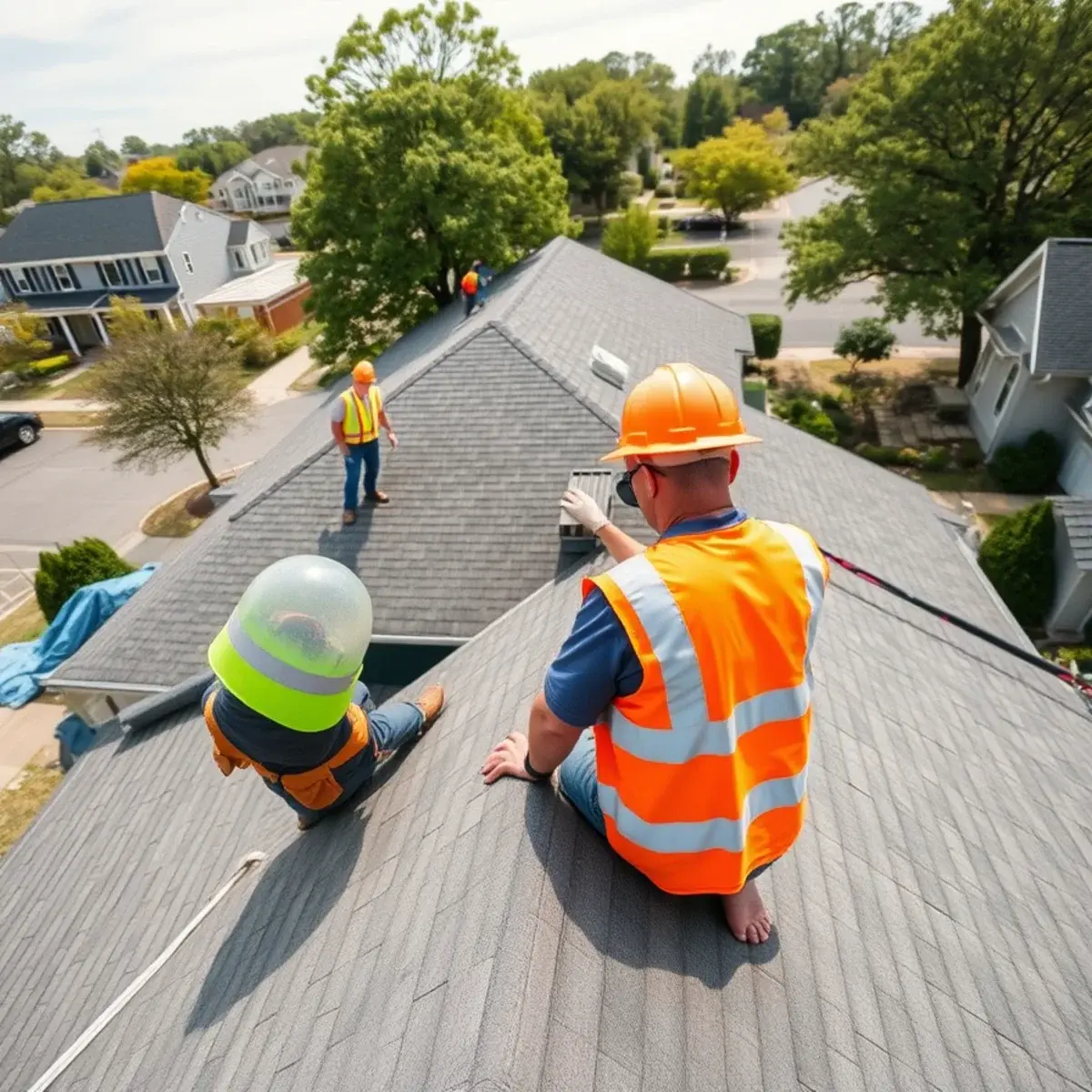 Roof replacement project near Huntington Station, NY