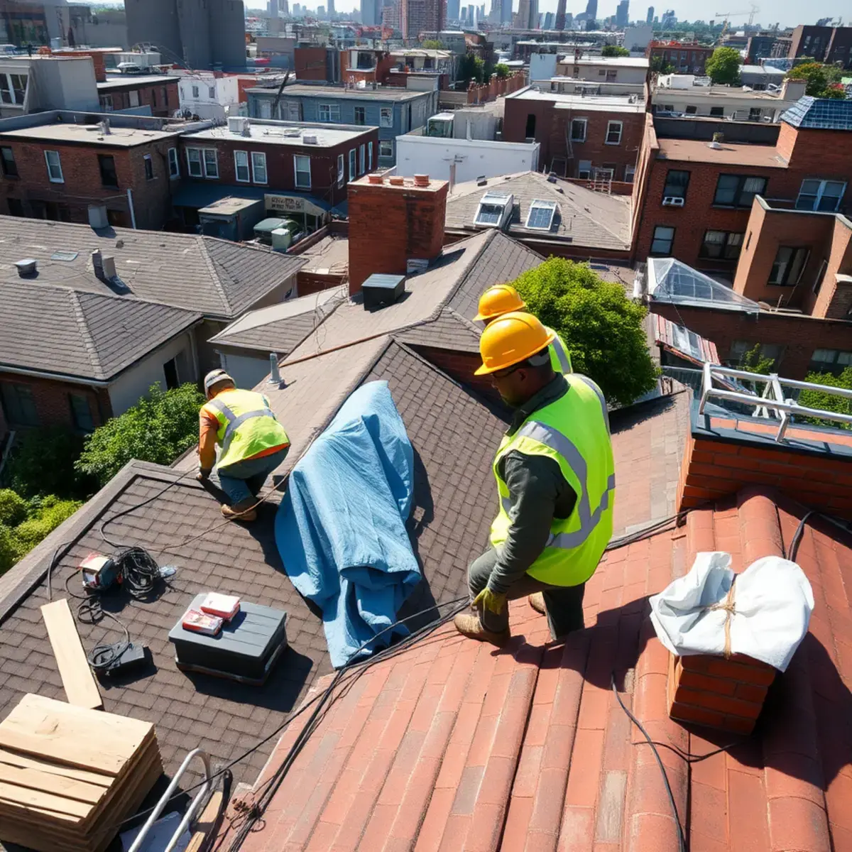 Roof replacement project near Hunts Point, NY