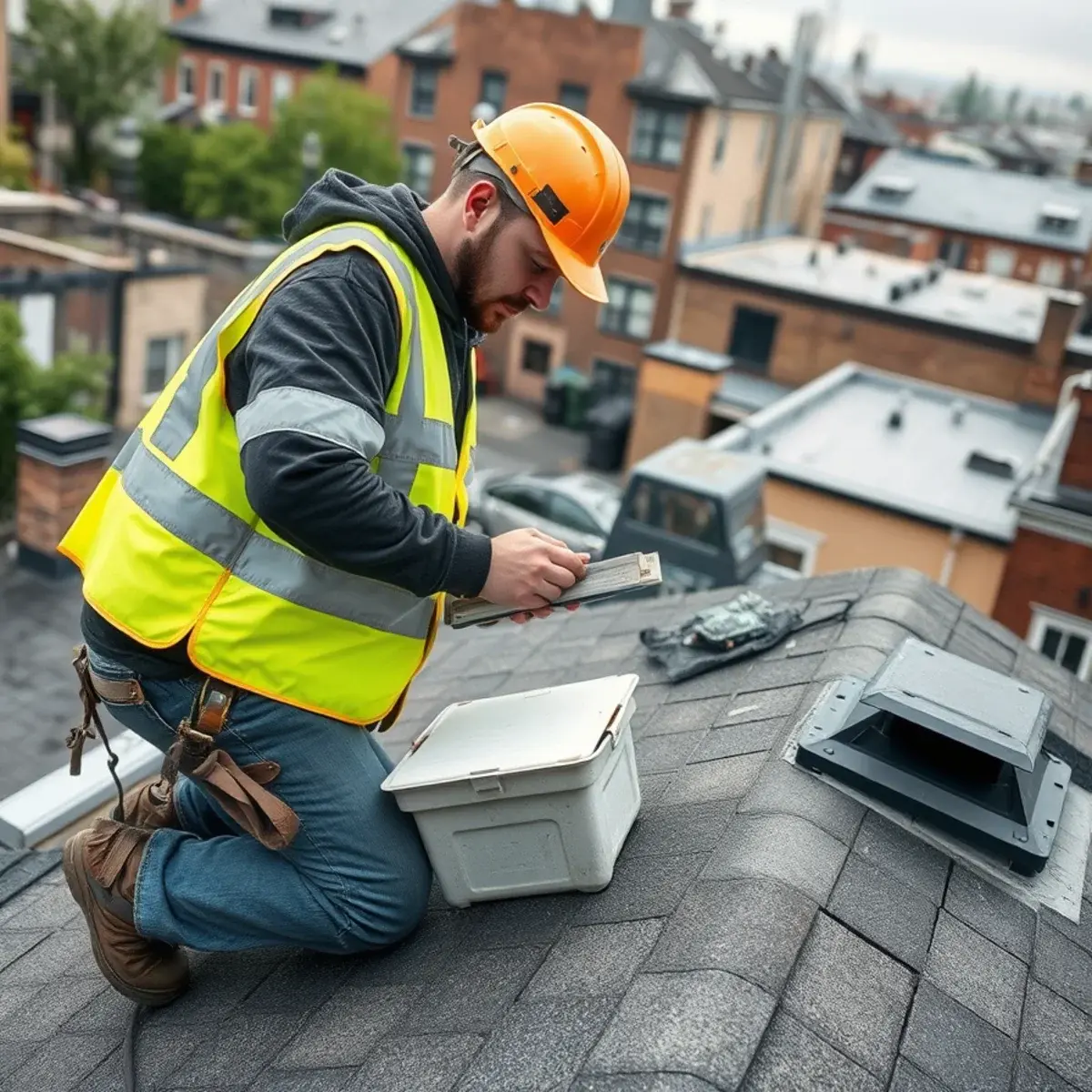 Storm damage roof repair near Hunts Point, NY