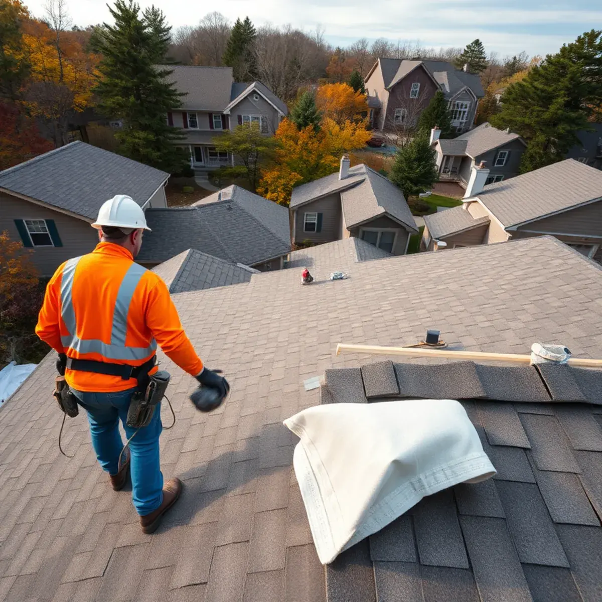 Roof replacement project near Hurley, NY