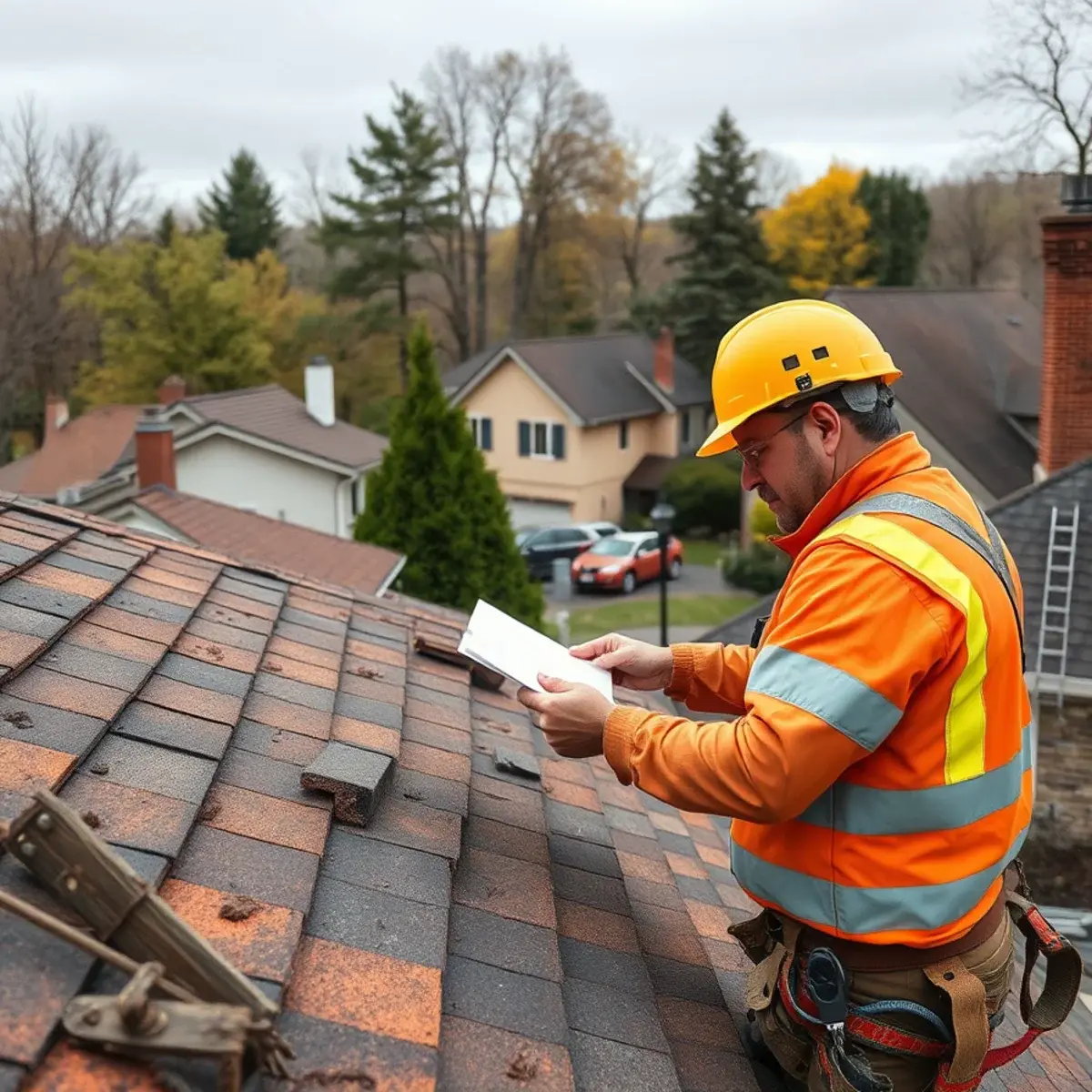 Storm damage roof repair near Hurley, NY