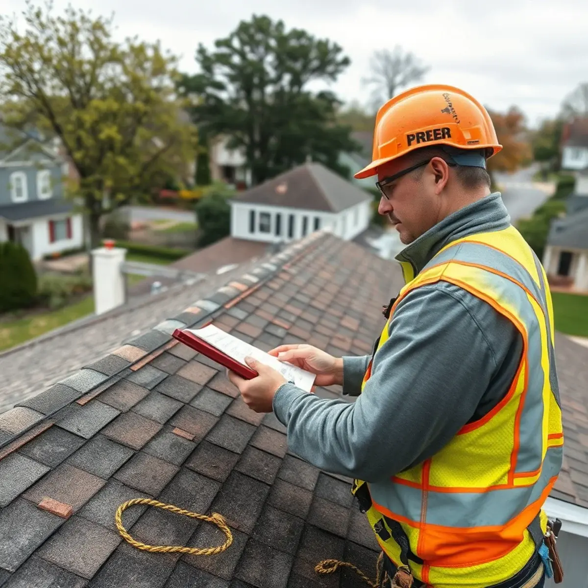 Storm damage roof repair near Islip, NY