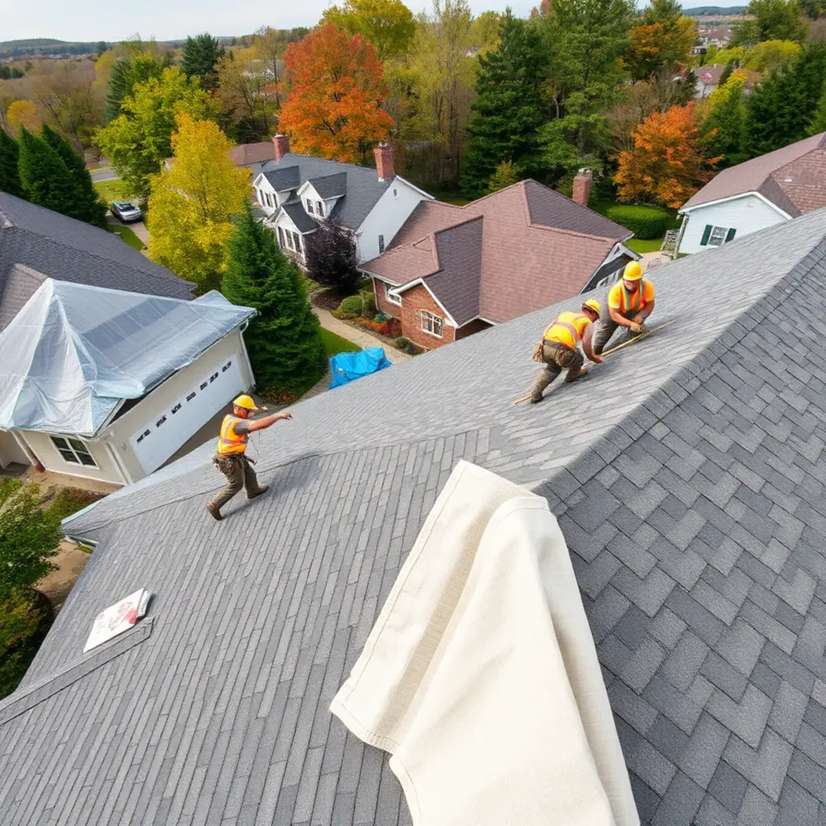 Roof replacement project near Ithaca, NY