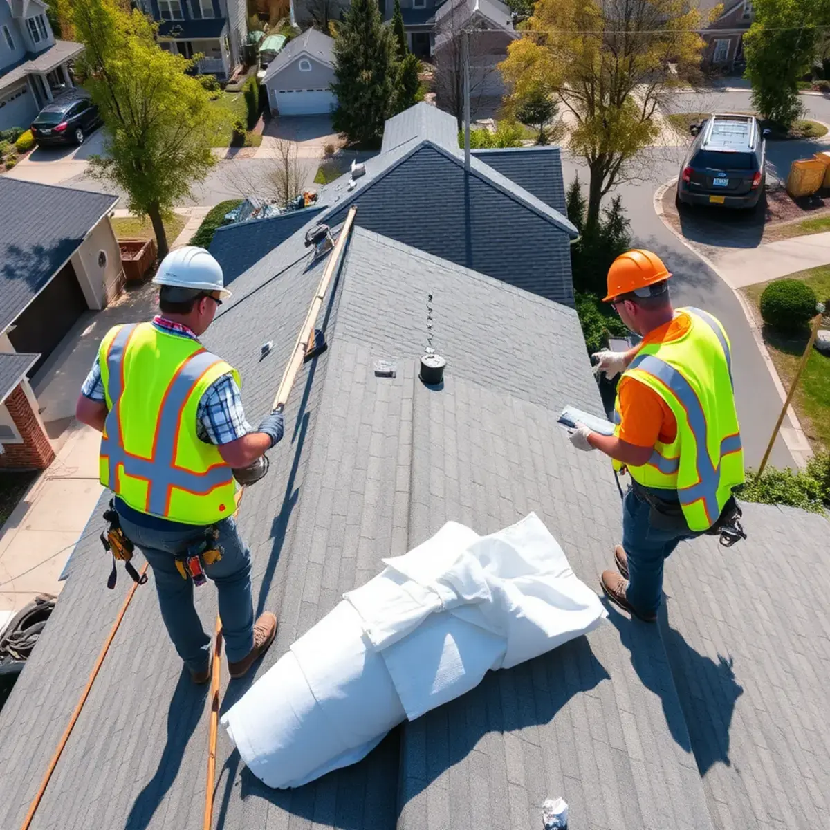 Roof replacement project near Jericho, NY