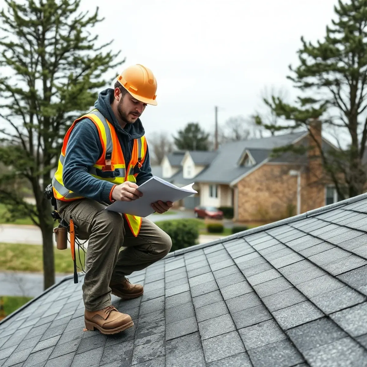Storm damage roof repair near Kings Park, NY