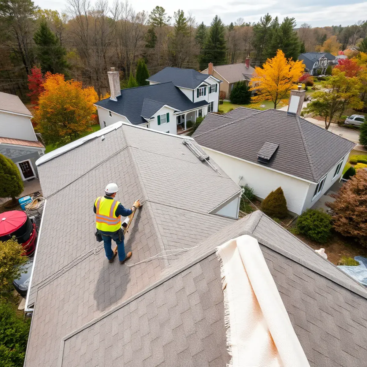 Roof replacement project near Kingston, NY