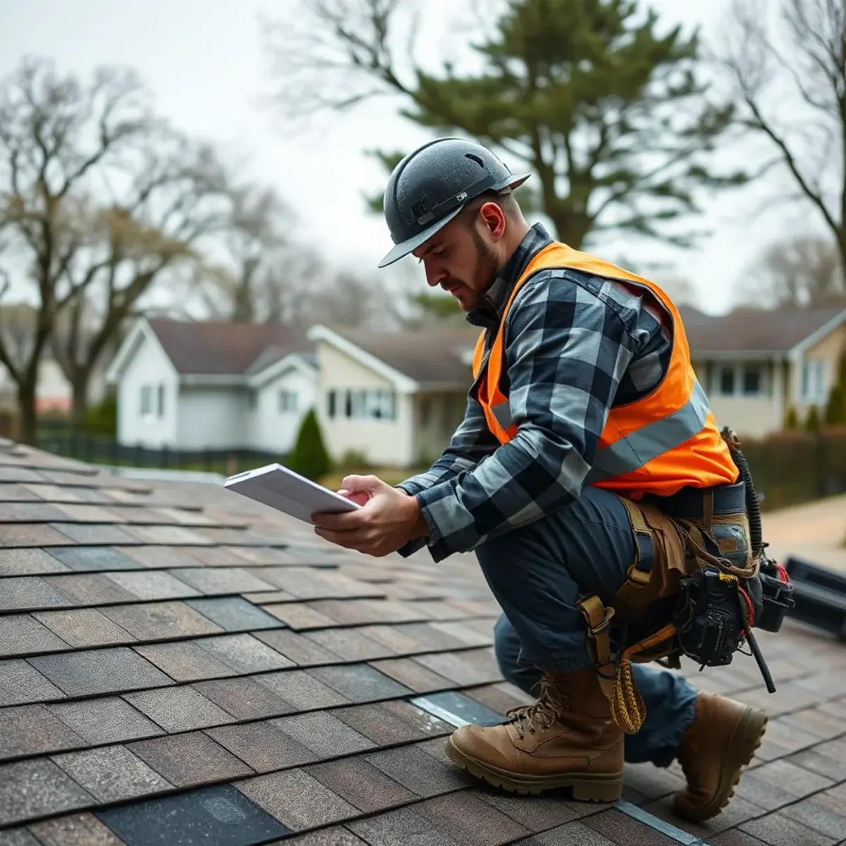 Storm damage roof repair near Lake Grove, NY