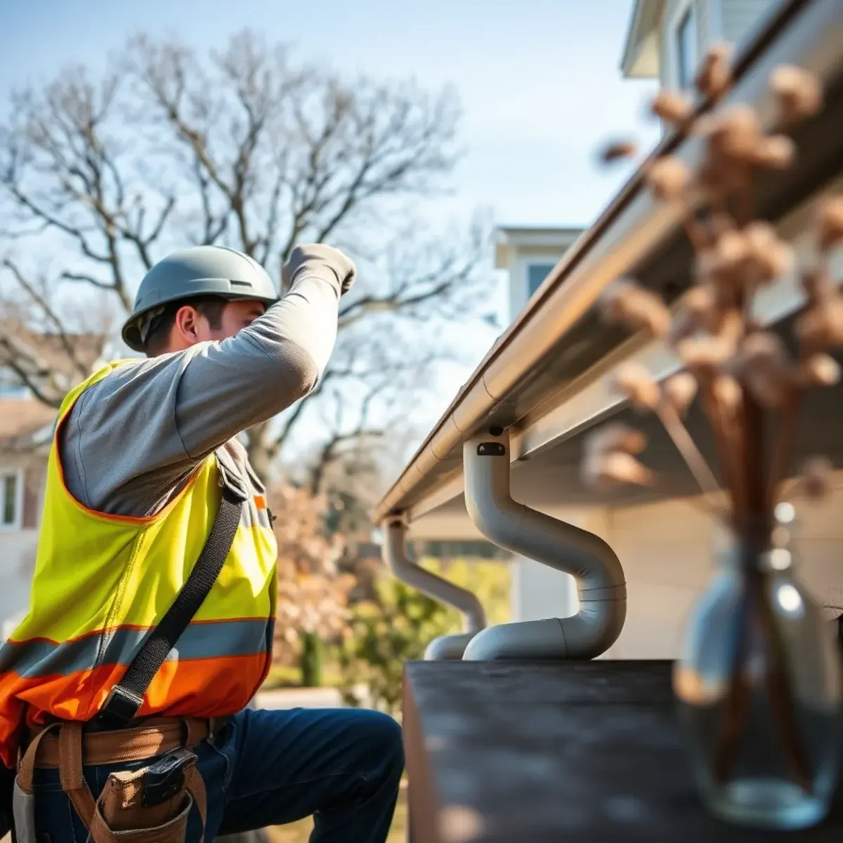 Gutter protection and roof drainage work near Lake Grove, NY