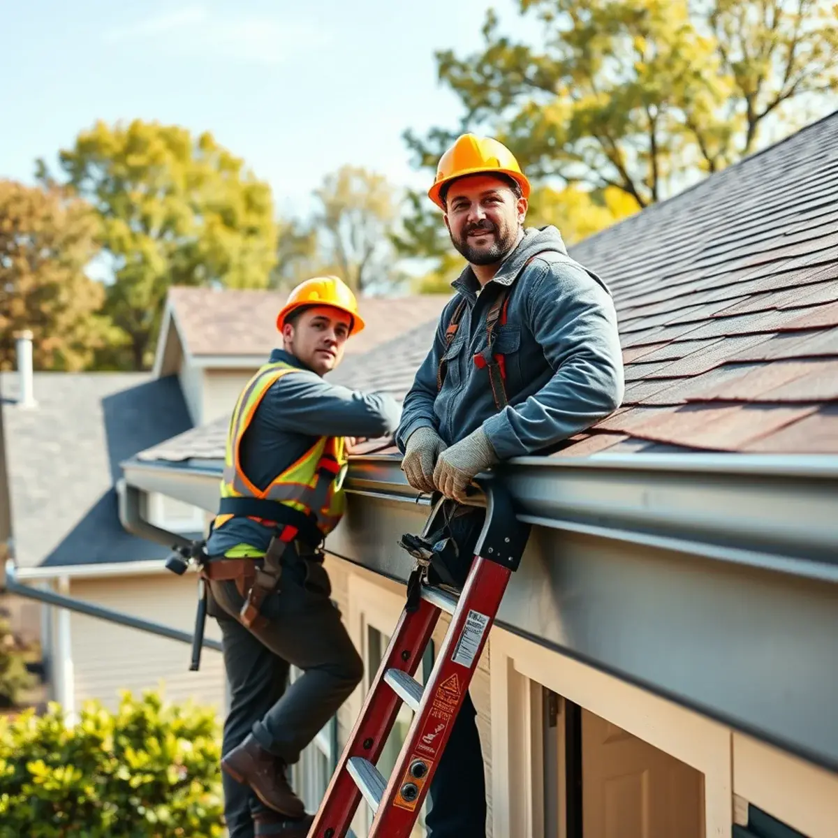 Roofing contractor working on a home in Liberty, NY