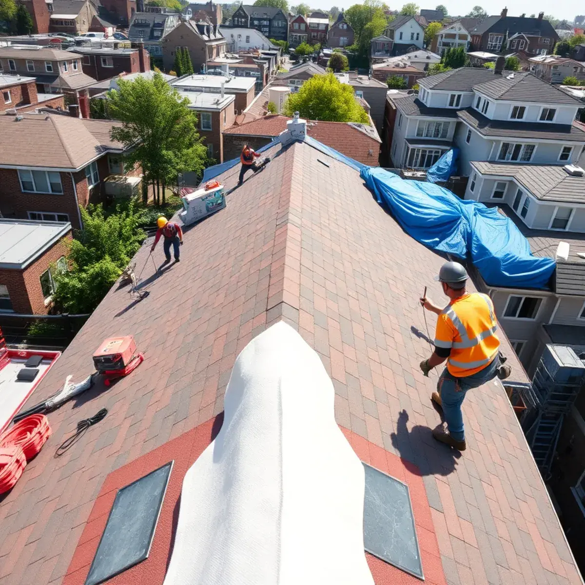 Roof replacement project near Little Neck, NY