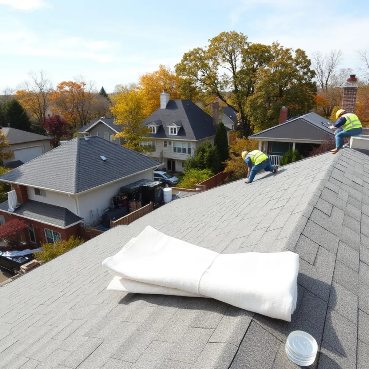 Roof replacement project near Manhattan, NY