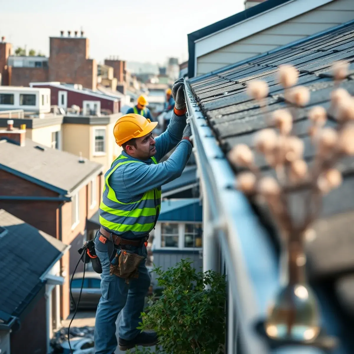 Gutter protection and roof drainage work near Maspeth, NY