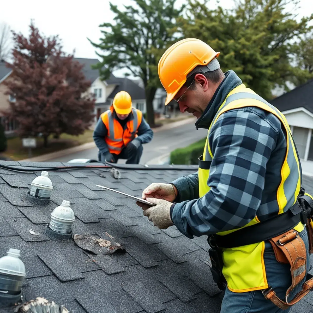 Storm damage roof repair near Massapequa, NY
