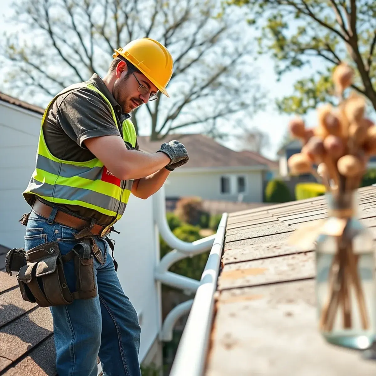 Gutter protection and roof drainage work near Massapequa, NY