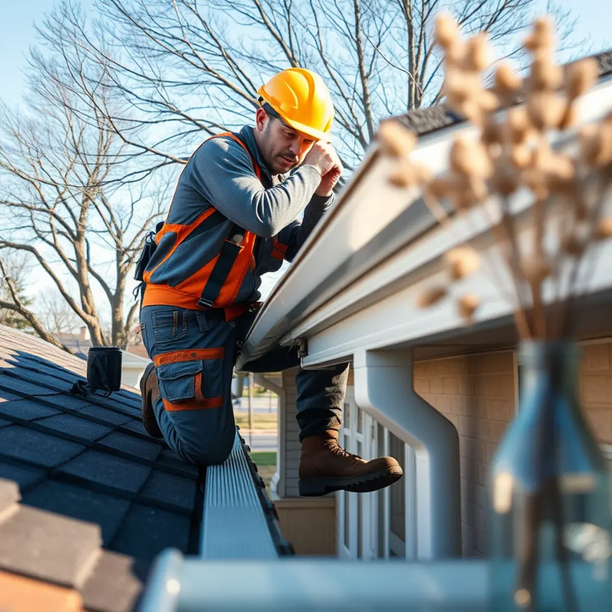 Gutter protection and roof drainage work near Massapequa Park, NY